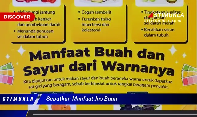 sebutkan manfaat jus buah