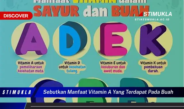 sebutkan manfaat vitamin a yang terdapat pada buah