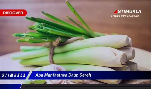 apa manfaatnya daun sereh