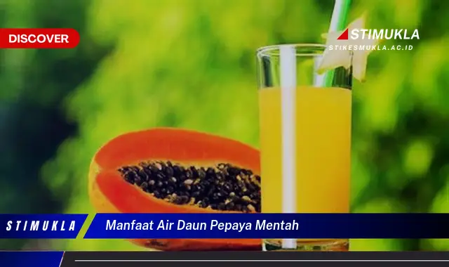 manfaat air daun pepaya mentah