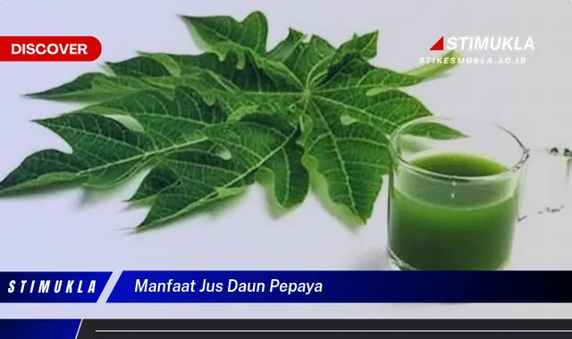 manfaat jus daun pepaya