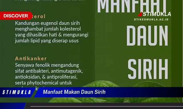 manfaat makan daun sirih